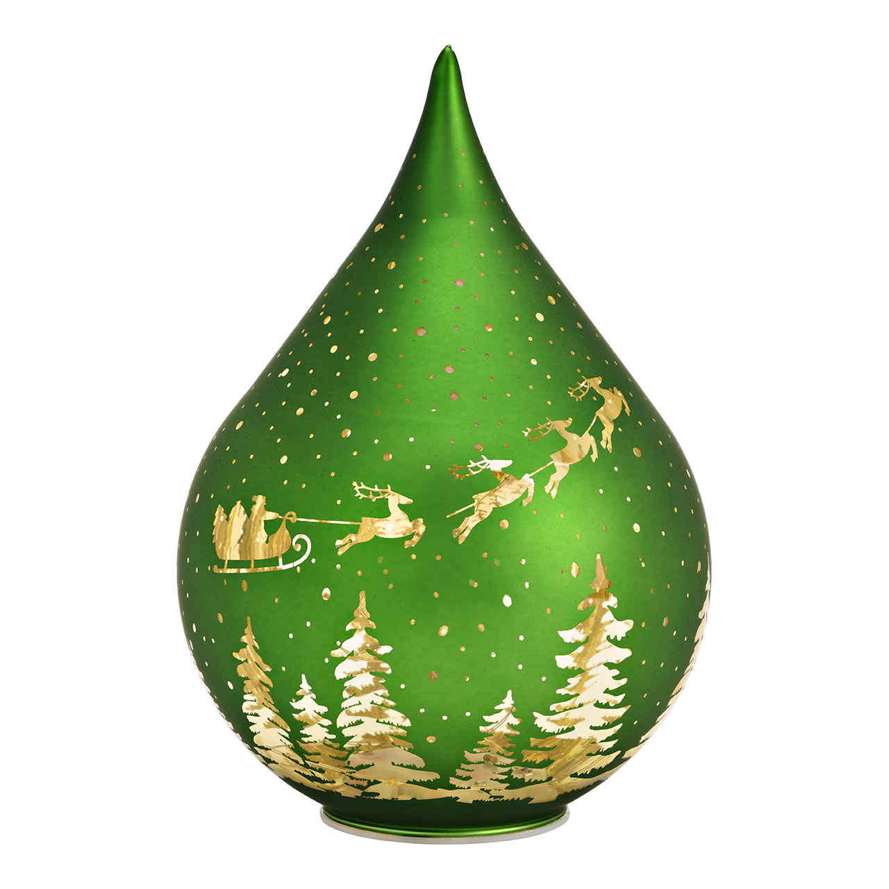 LED Leuchte Tropfen grün Weihnachtsdekor 14x20x14 cm - Bild 1