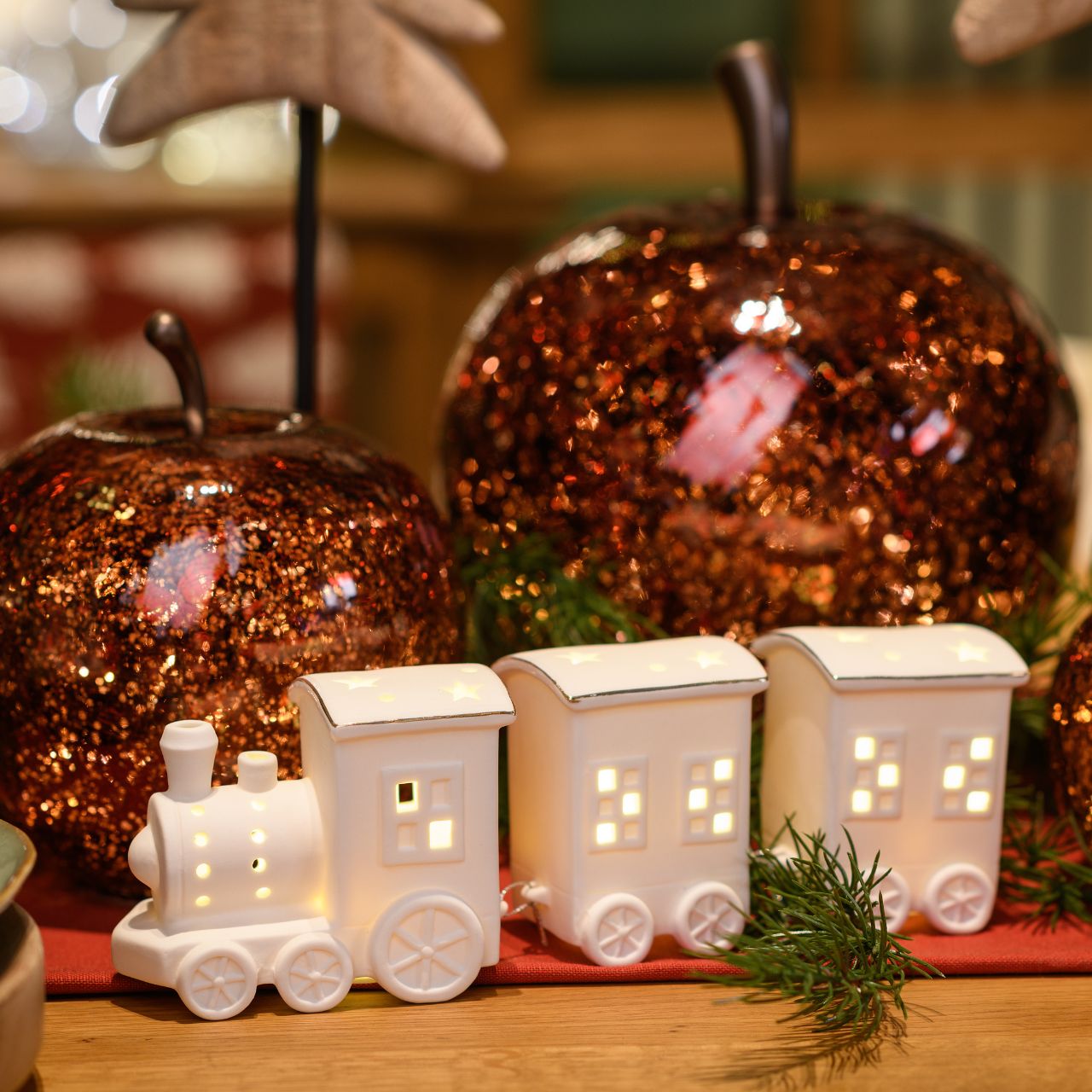 DEKO Apfel mit 10LED`s Metallic Pink  X - Bild 3