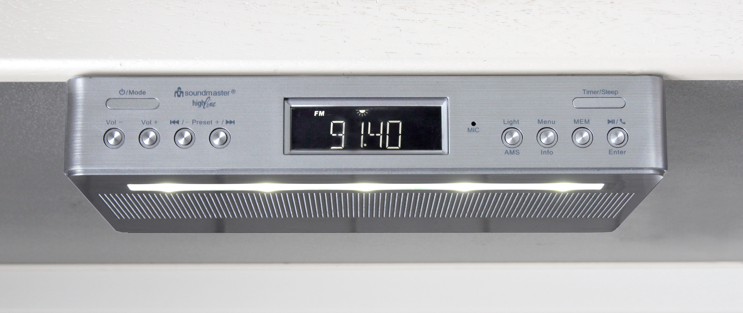 Soundmaster UR2045SI Küchenunterbauradio mit DAB+/UKW, Bluetooth®, LED-Arbeitsplatzbeleuchtung  - Bild 1