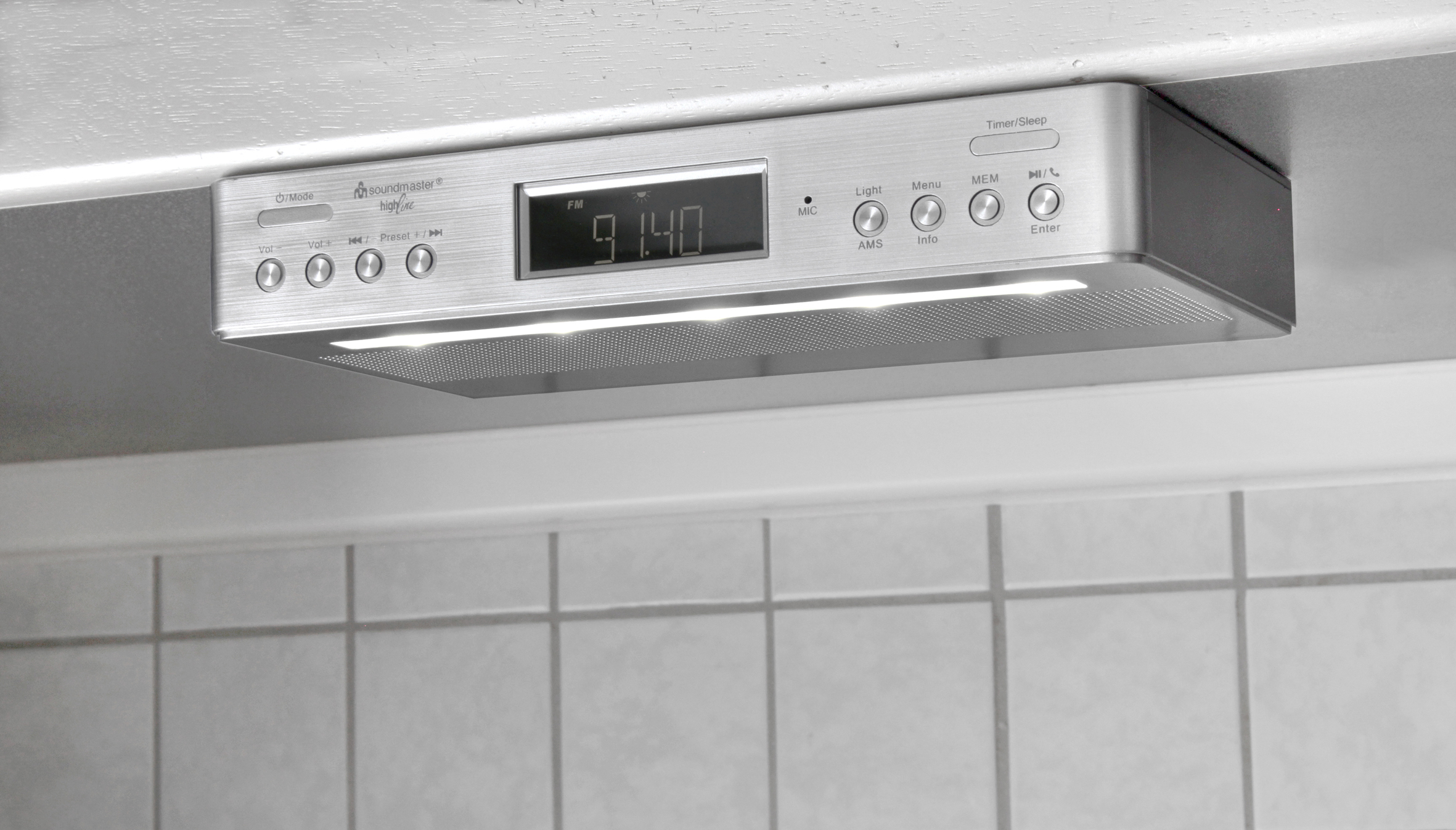 Soundmaster UR2045SI Küchenunterbauradio mit DAB+/UKW, Bluetooth®, LED-Arbeitsplatzbeleuchtung  - Bild 3