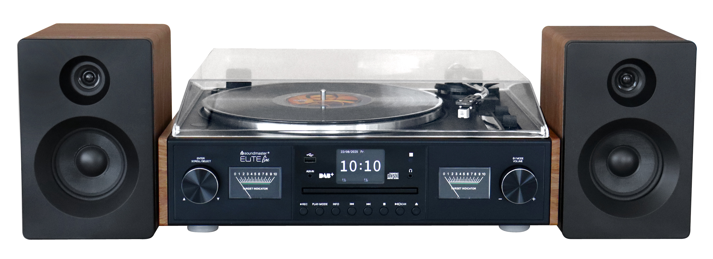 Retro HiFi Anlage mit Plattenspieler, DAB+/UKW Radio, CD/MP3, USB, Bluetooth® X - Bild 2