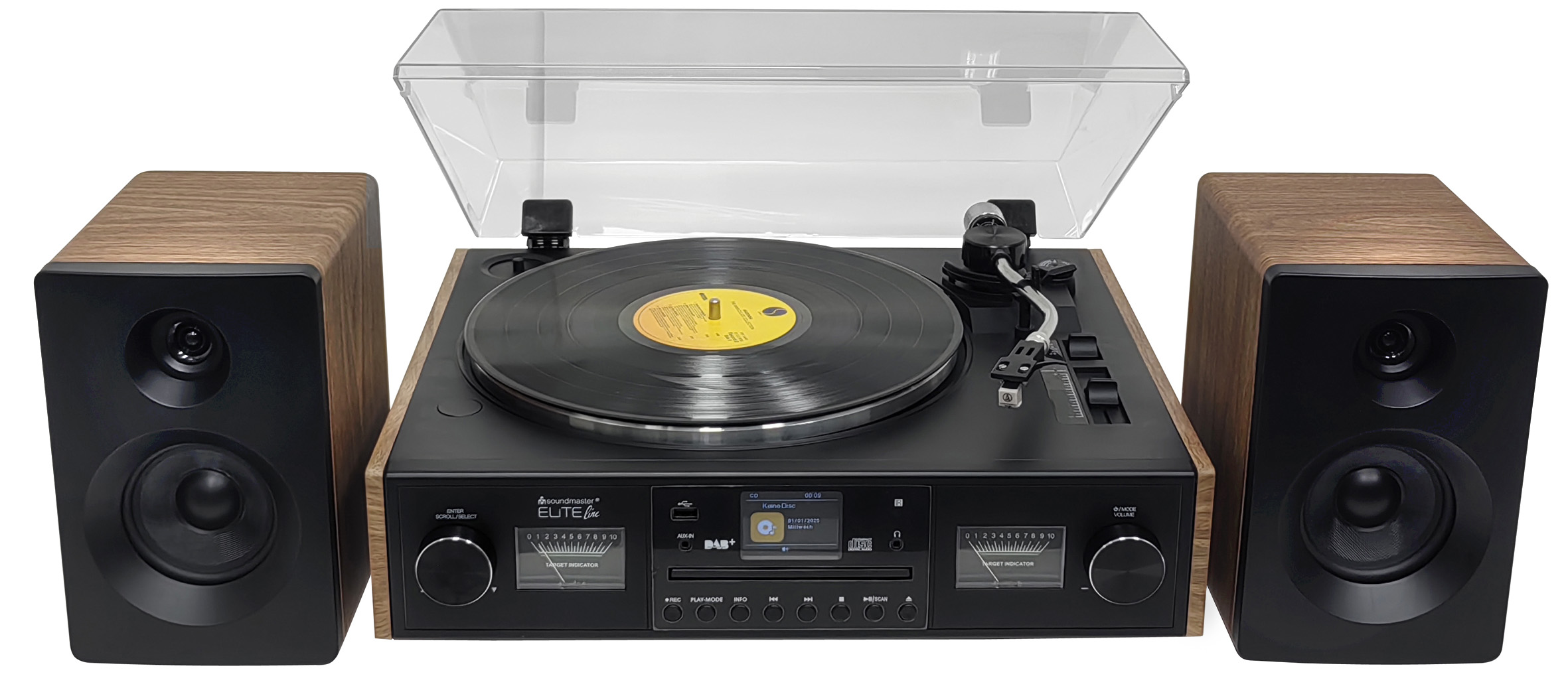 Retro HiFi Anlage mit Plattenspieler, DAB+/UKW Radio, CD/MP3, USB, Bluetooth® X - Bild 3