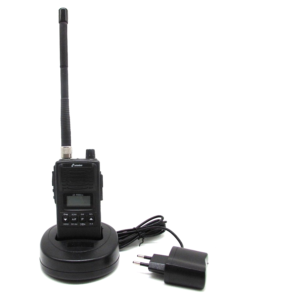 B-Ware CB-Handfunkgerät 20060 Stabo xh 9006e mit Antenne, Akku, Ladeschale/ Netzadapter