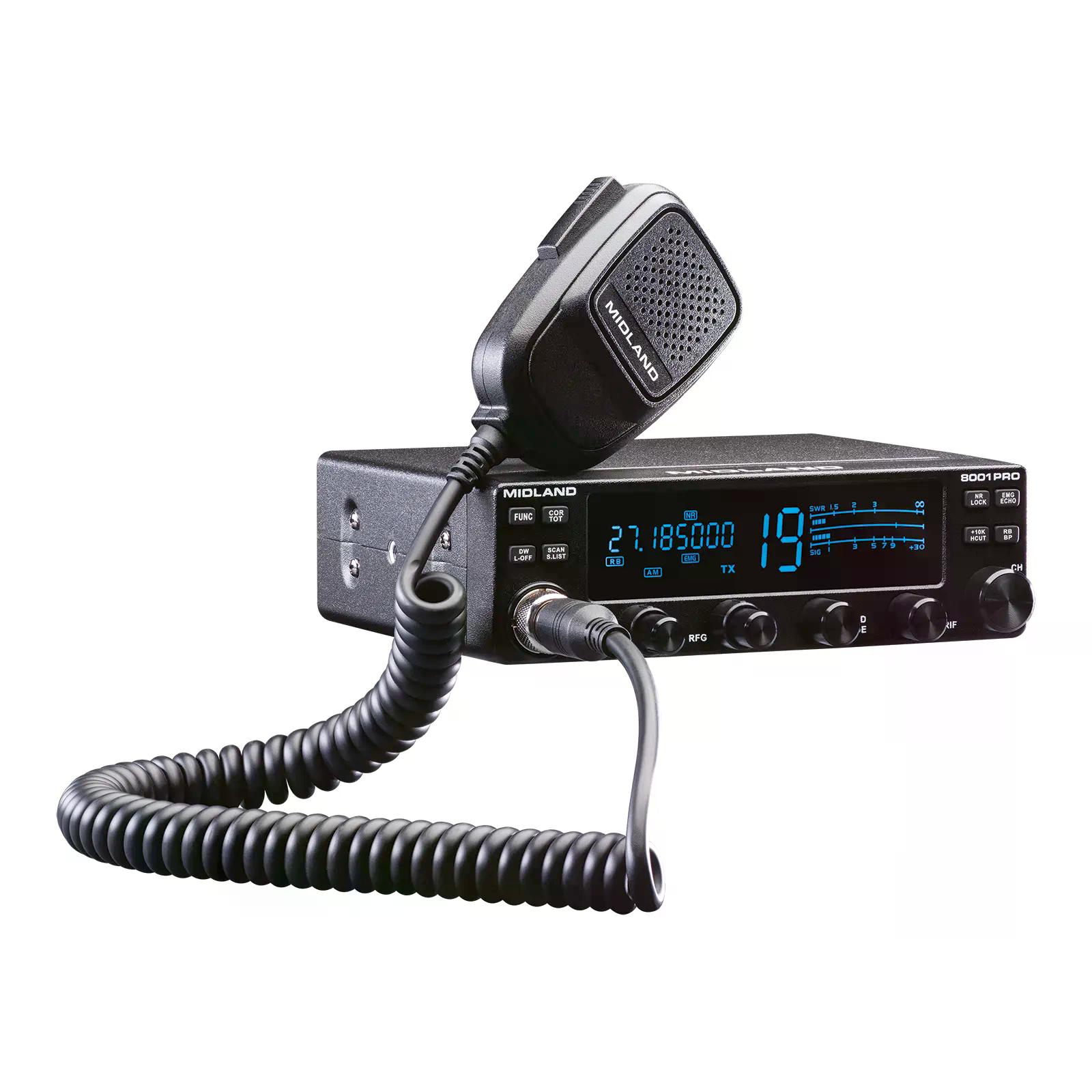  Midland 8001 Pro SSB CB-Funkgerät 4 Watt AM / FM, 12 Watt SSB X - Bild 1