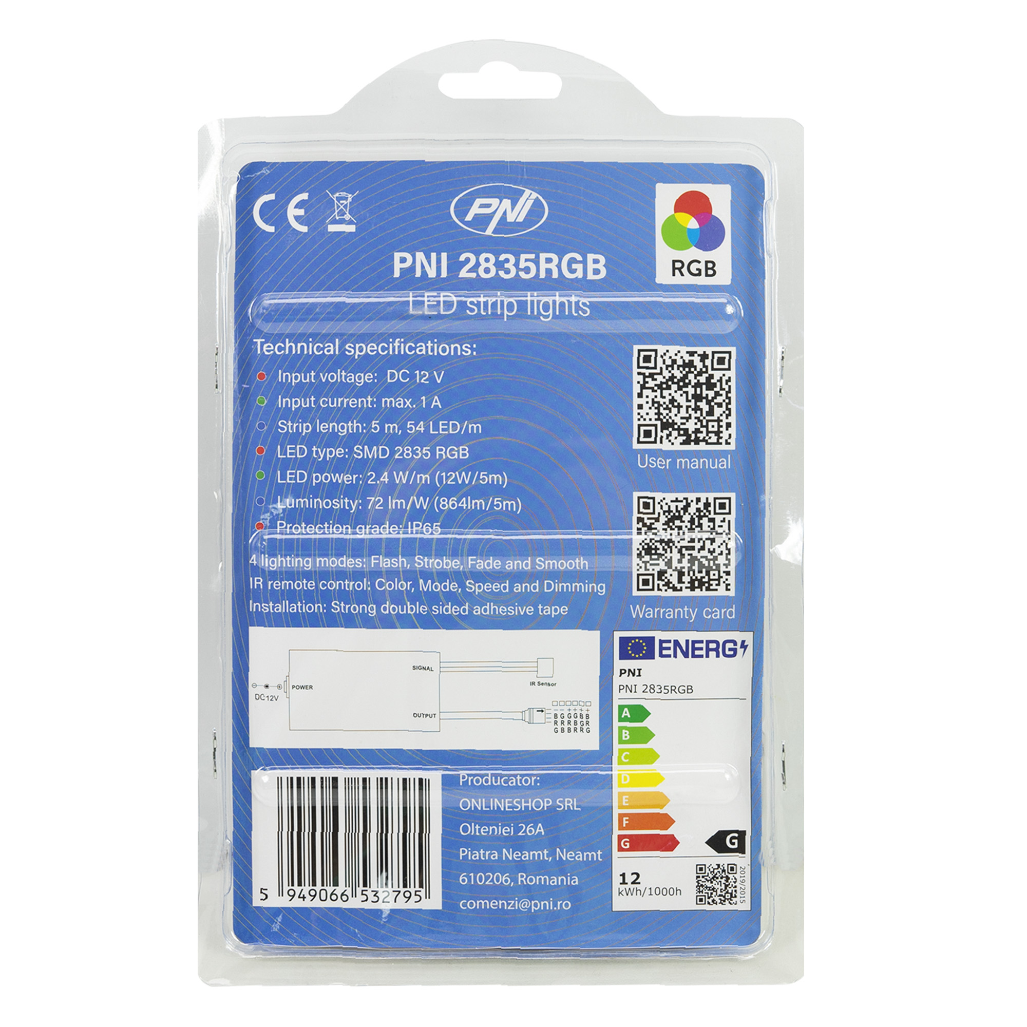 RGB LED-Stripe Set 230 Volt 5m + Controller + Netzteil - Bild 7