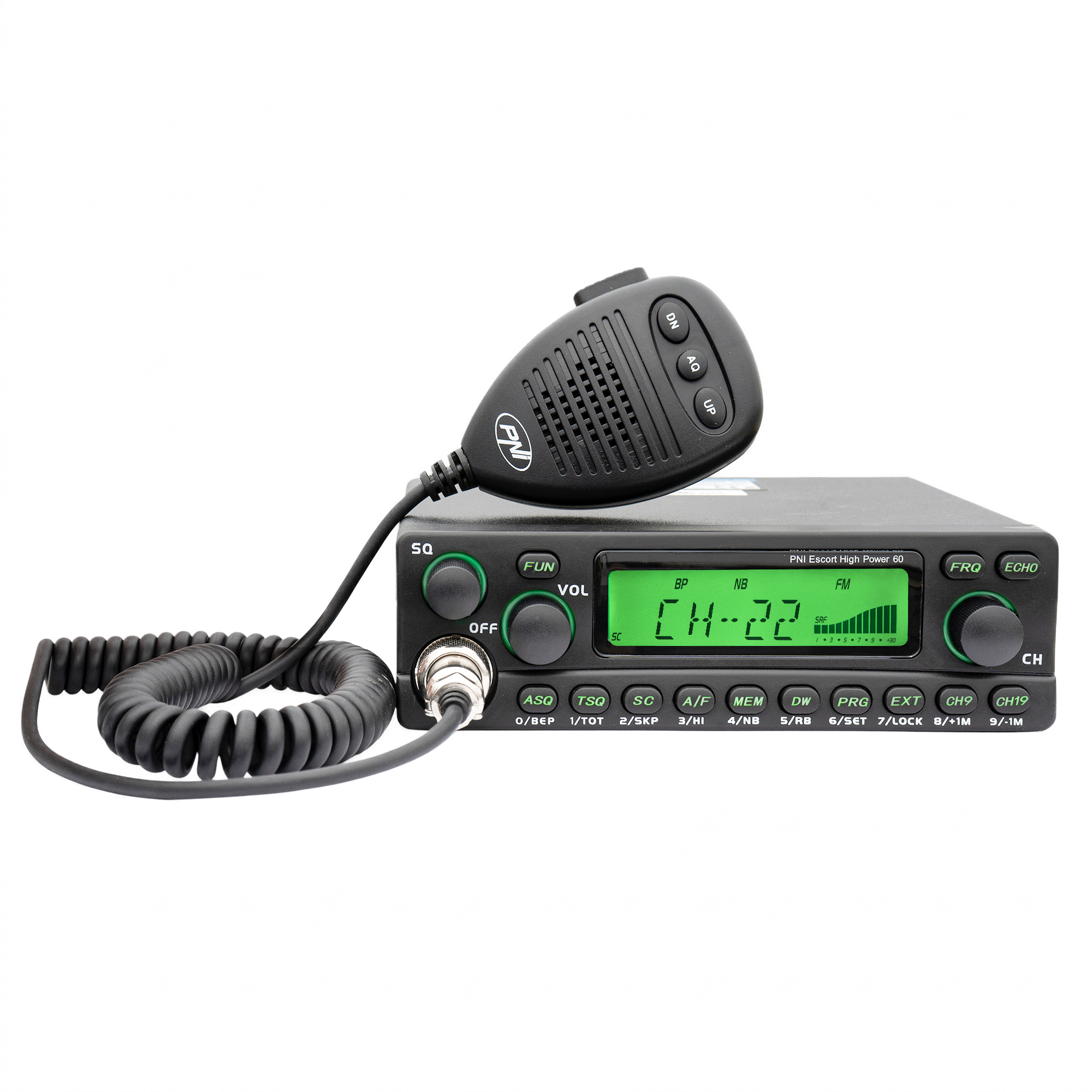 CB-Radiostation PNI Escort HP 60 Multistandard, FM/AM, 12V, ASQ, RF Gain X