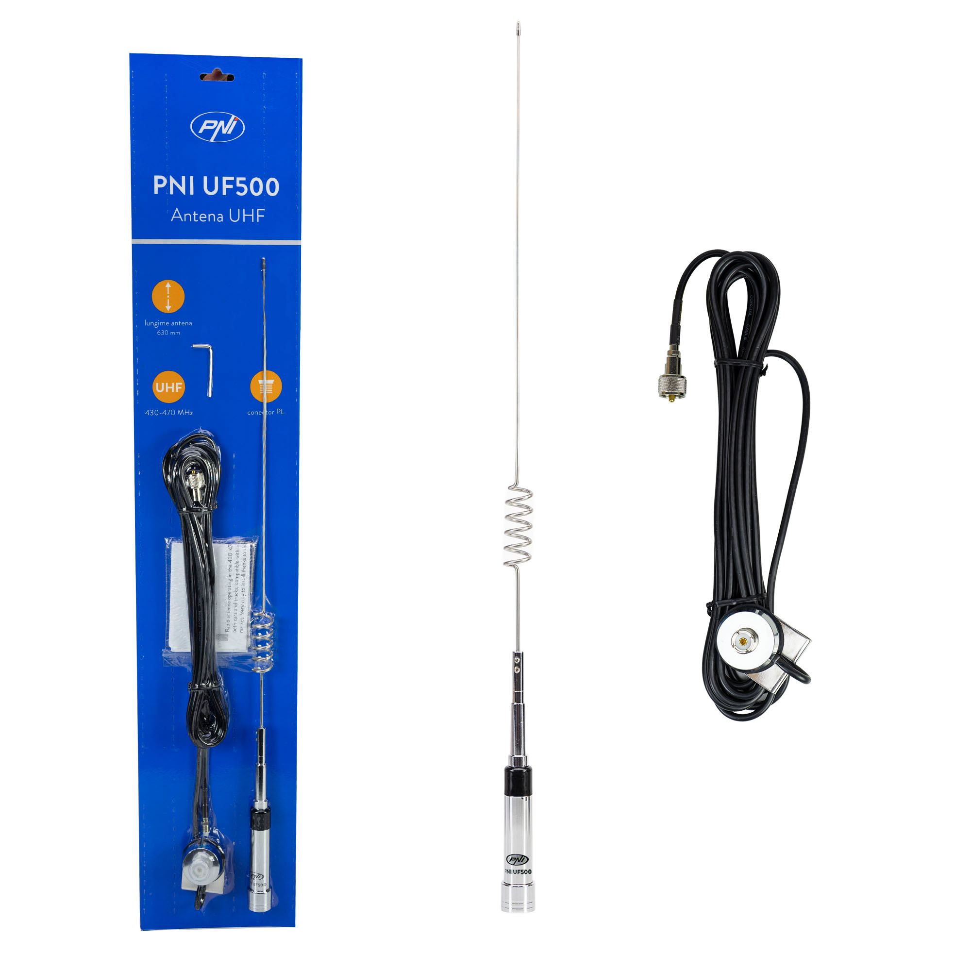PNI-UF500 UHF-Antenne PNI UF500, 63 cm, 430-470 MHz X