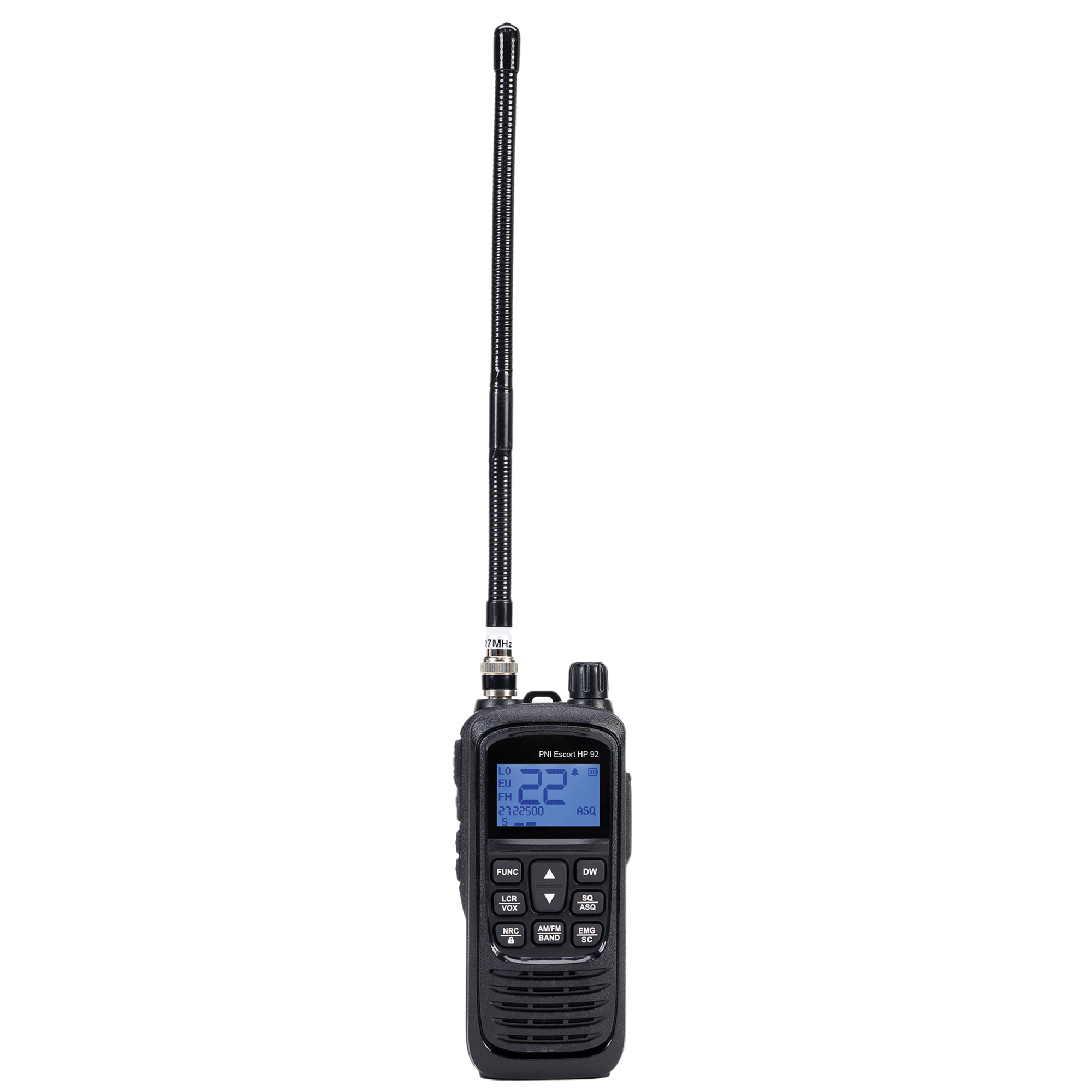 PNI Escort HP 92 Multi Standard CB-Handfunkgerät , 4W, AM-FM, NRC, Dual-Uhr, Roger Beep, ASQ SQ einstellbar, VOX, 12V-24 V X - Bild 2