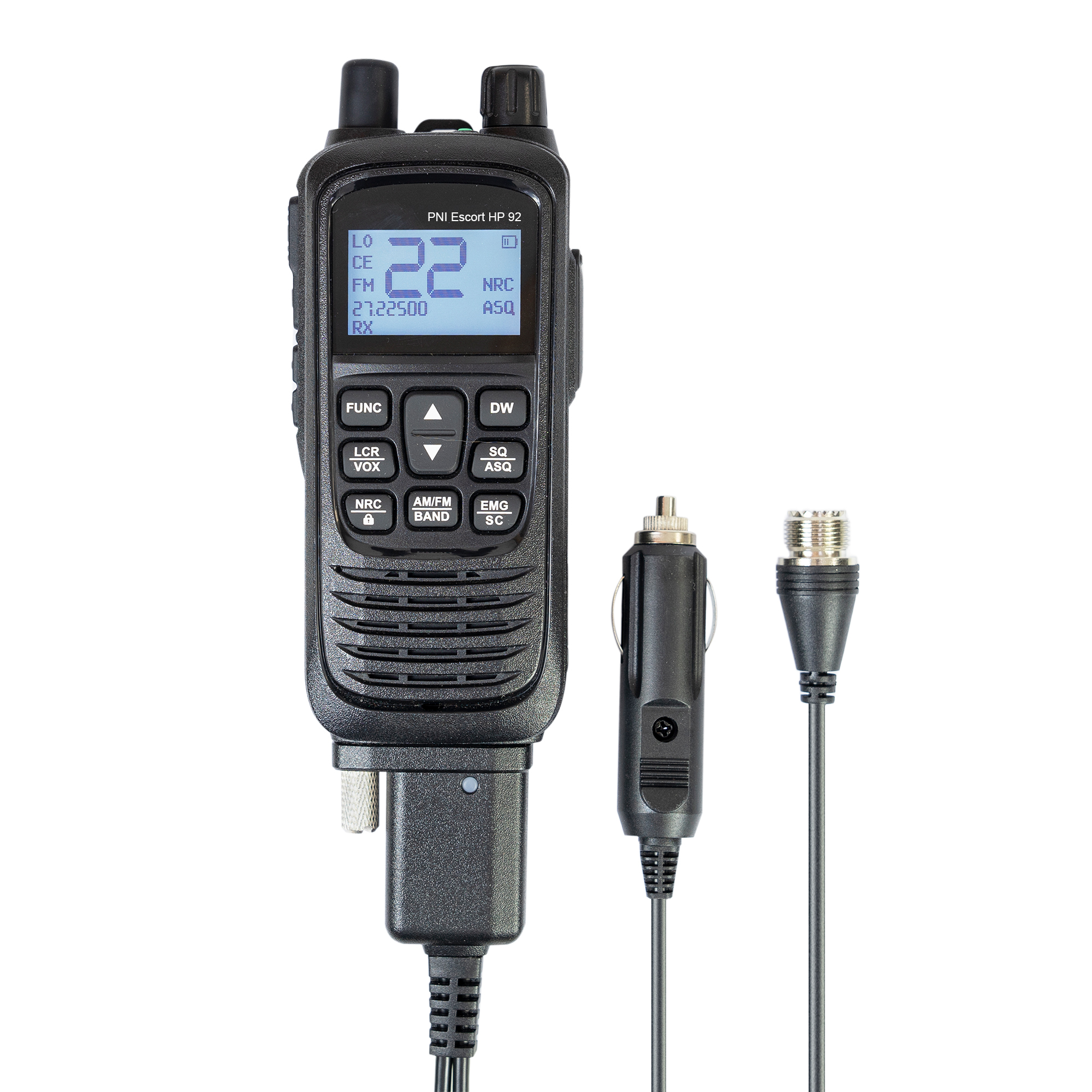 PNI Escort HP 92 Multi Standard CB-Handfunkgerät , 4W, AM-FM, NRC, Dual-Uhr, Roger Beep, ASQ SQ einstellbar, VOX, 12V-24 V X - Bild 3