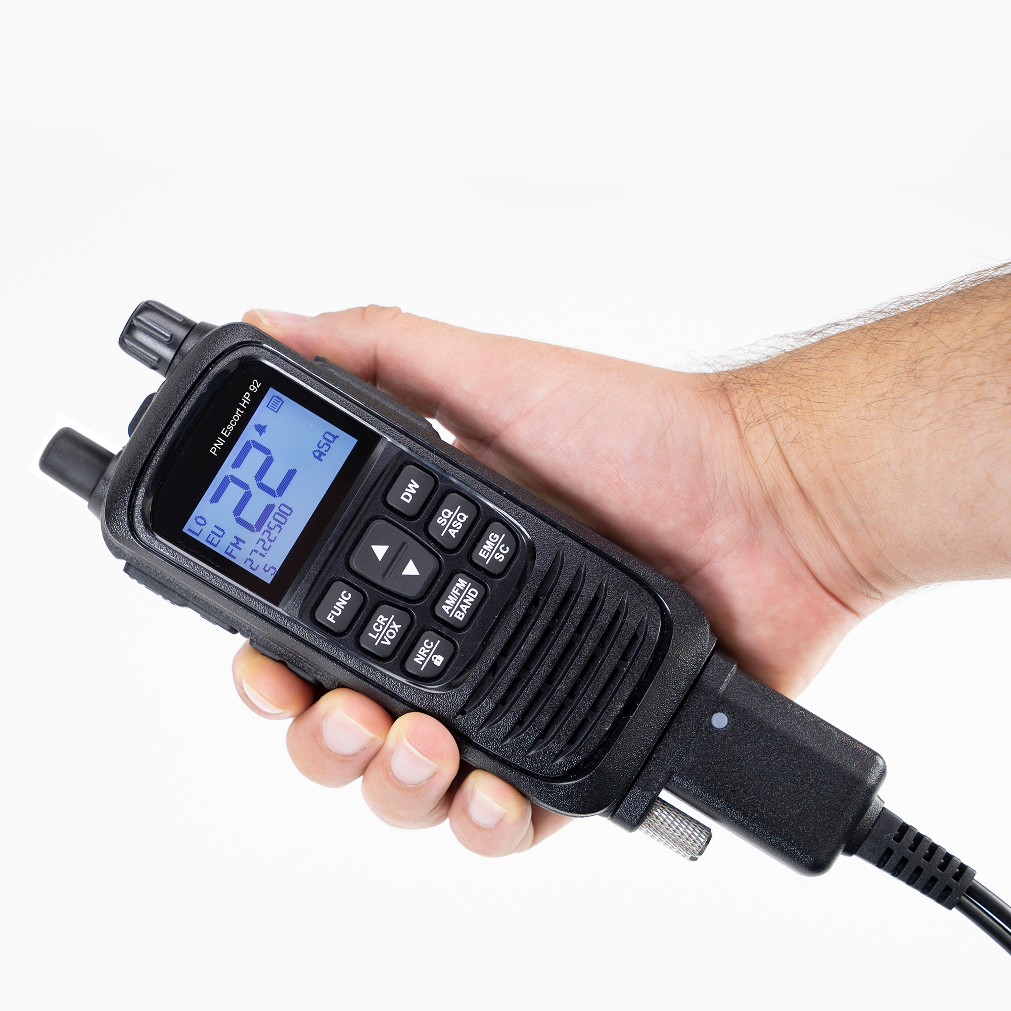 PNI Escort HP 92 Multi Standard CB-Handfunkgerät , 4W, AM-FM, NRC, Dual-Uhr, Roger Beep, ASQ SQ einstellbar, VOX, 12V-24 V X - Bild 8