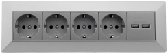 Steckdosenblock 4-fach + 2xUSB  X - Bild 1