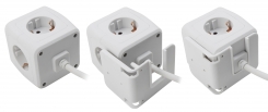 Steckdosen-Würfel McPower mit 4x Schutzkontakt Steckdose + 2xUSB,1,5m X - Bild 2
