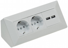 2-fach Steckdosenblock + 2x USB X