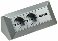 2-fach Steckdosenblock + 2x USB X
