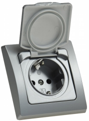 DELPHI Schutzkontaktsteckdose mit Deckel  X