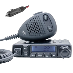 CB-Funk PNI Escort HP 9700 USB und CB Antenne PNI LED 2000 mit Magnetfuß,  12V / 24V Netzteil, inkl. Zigarettenanzünderstecker, ASQ 5 Stufen