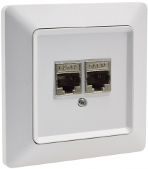 Milos WE Netzwerk-Dose 2x CAT6 X