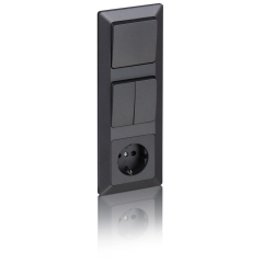 Stekkerdoos splitter voor thuis 250V/16A antraciet