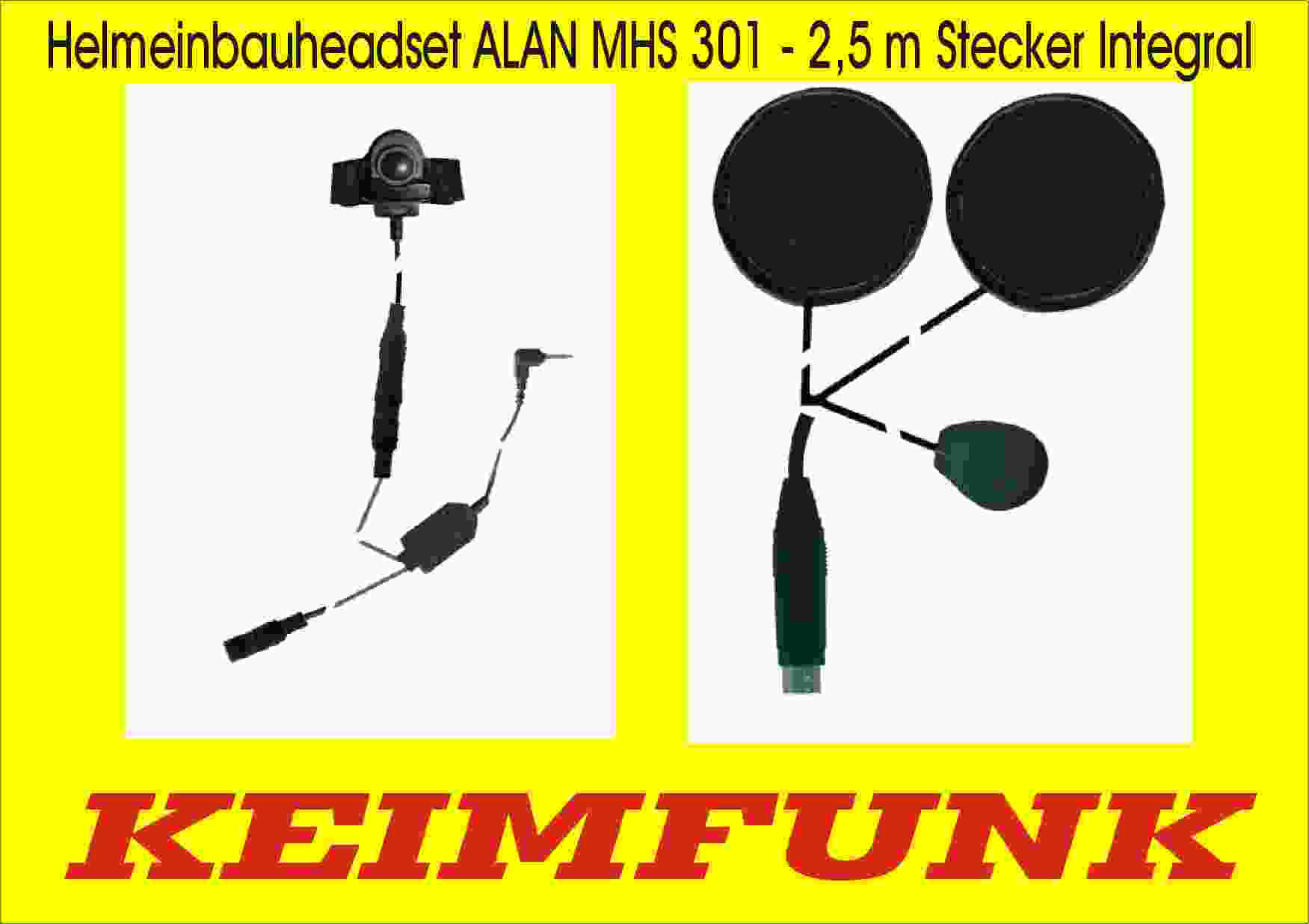 ALAN BHS301/COHS Helmeinbauheadset   X