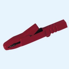 Krokoklemme 4 mm rot Hirschmann