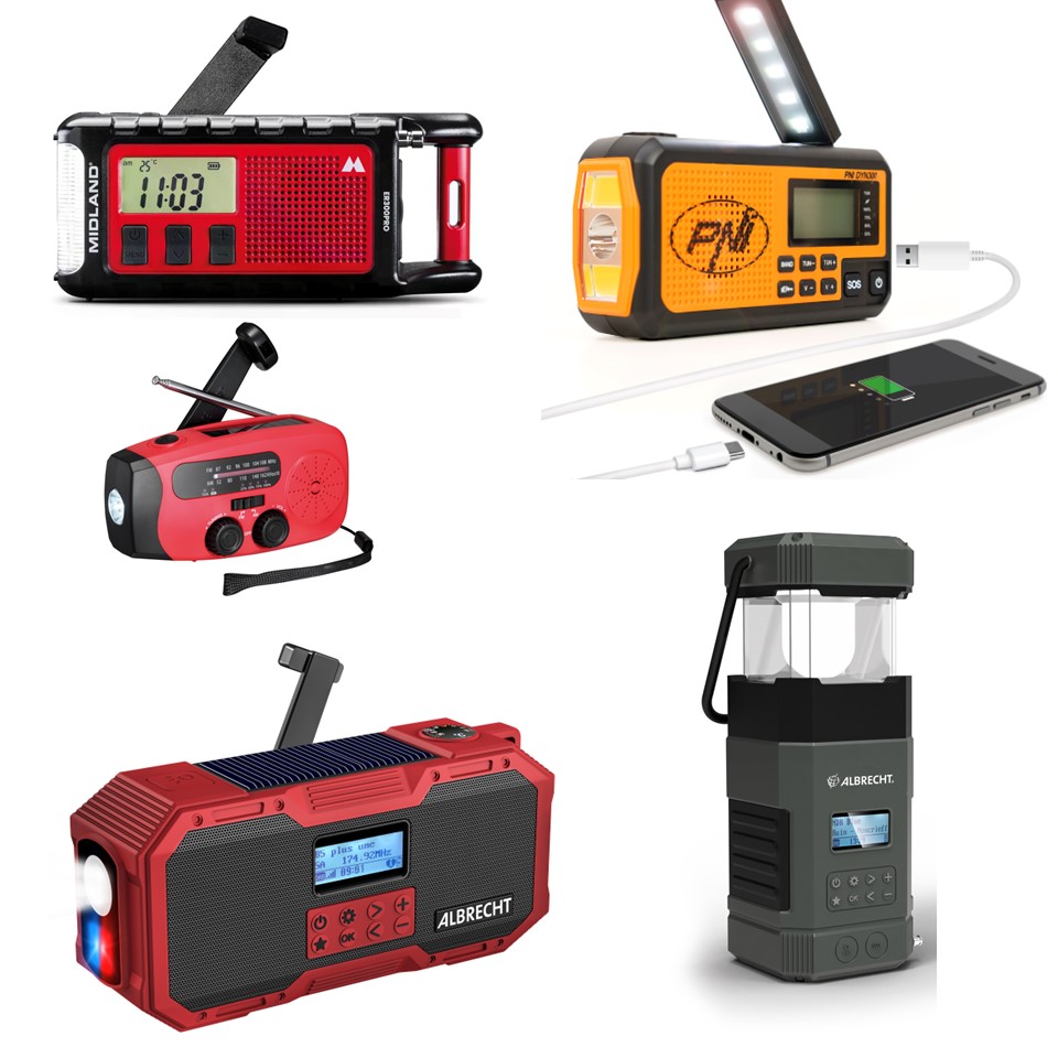 Kurbelradios & Notfunksets